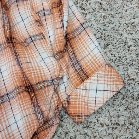 3227 Size 14/16 Cato Upcycled Tenn. Vols Flannel Shirt, Orange is the New Black. - Picture 4 of 8